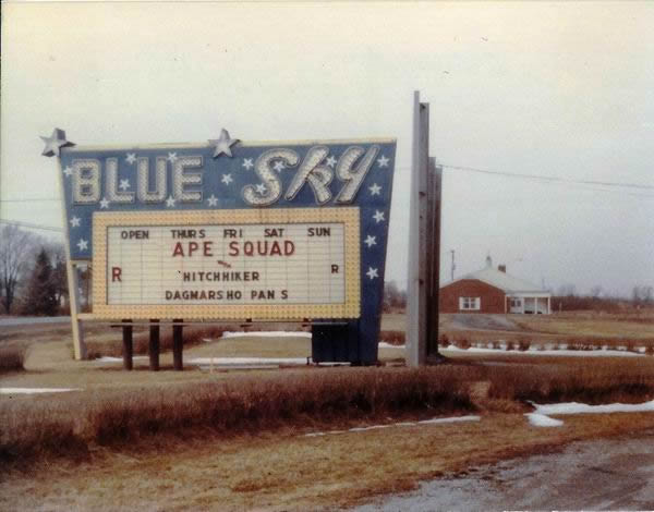 Blue Sky Drive-In Theatre - 1975 Shot Of Marquee From Greg (newer photo)
